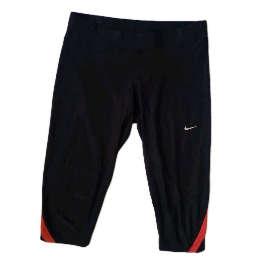 NIKE DriFit Black Athletic Capri Leggings Running Jogging Workout sz Small Women